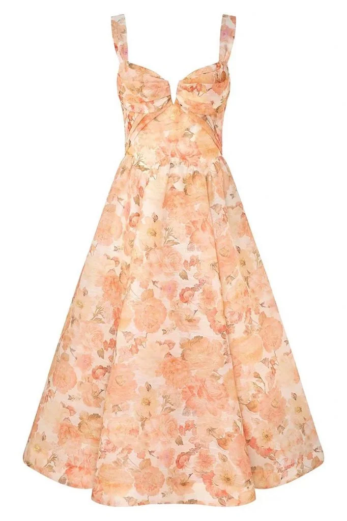 Zimmermann Rebellion Drape Midi Dress
