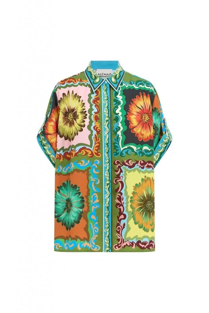 Alemais Disco Daisy Printed Tencel Twill Shirt