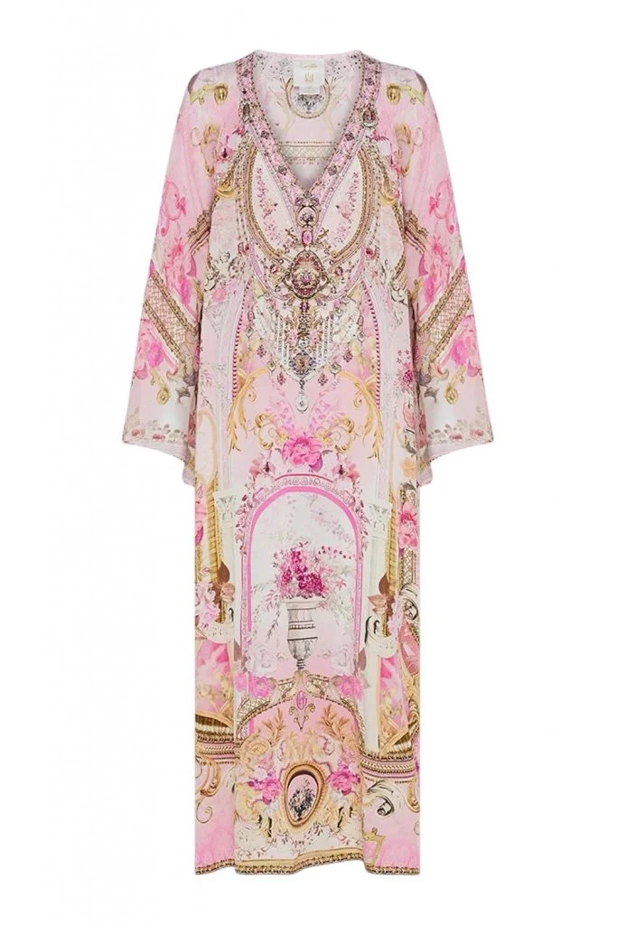 Camilla Long Raglan Sleeve Flared Kaftan Fresco Fairytale