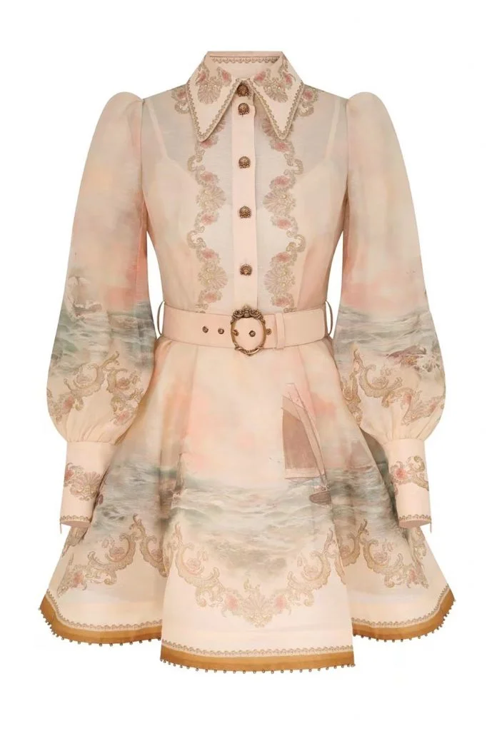 Zimmermann Rebellion Marine Mini Dress