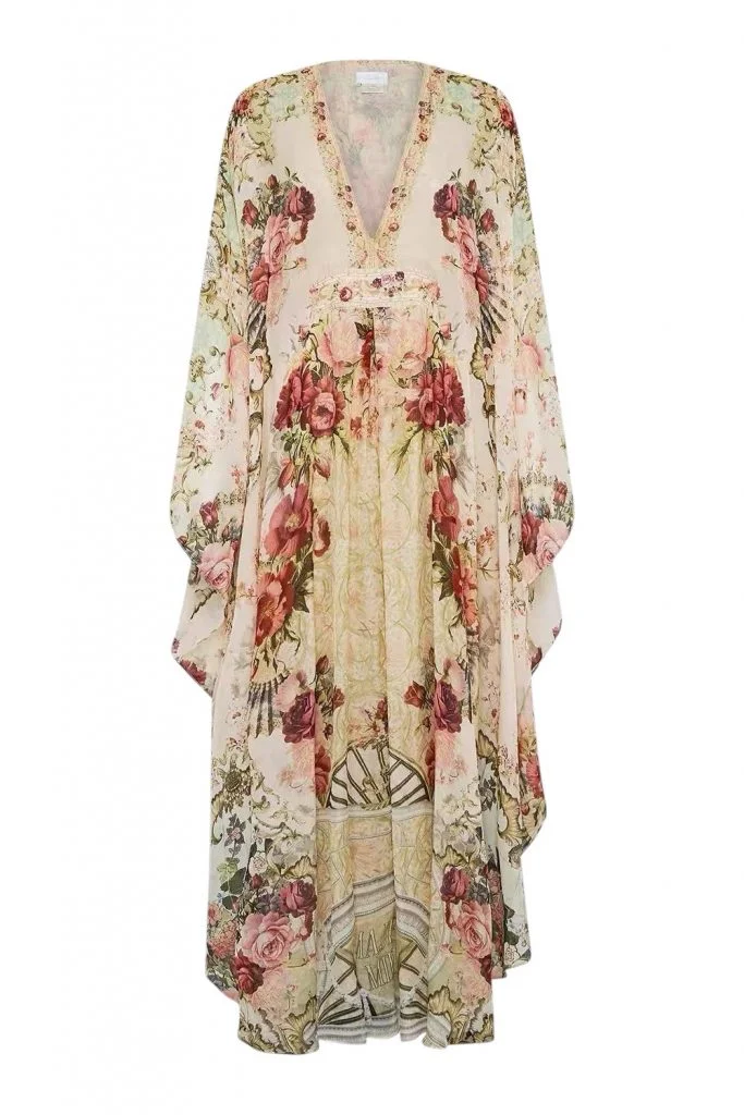 Camilla Long Kaftan With Waist Detail Meet Me At The Majestic