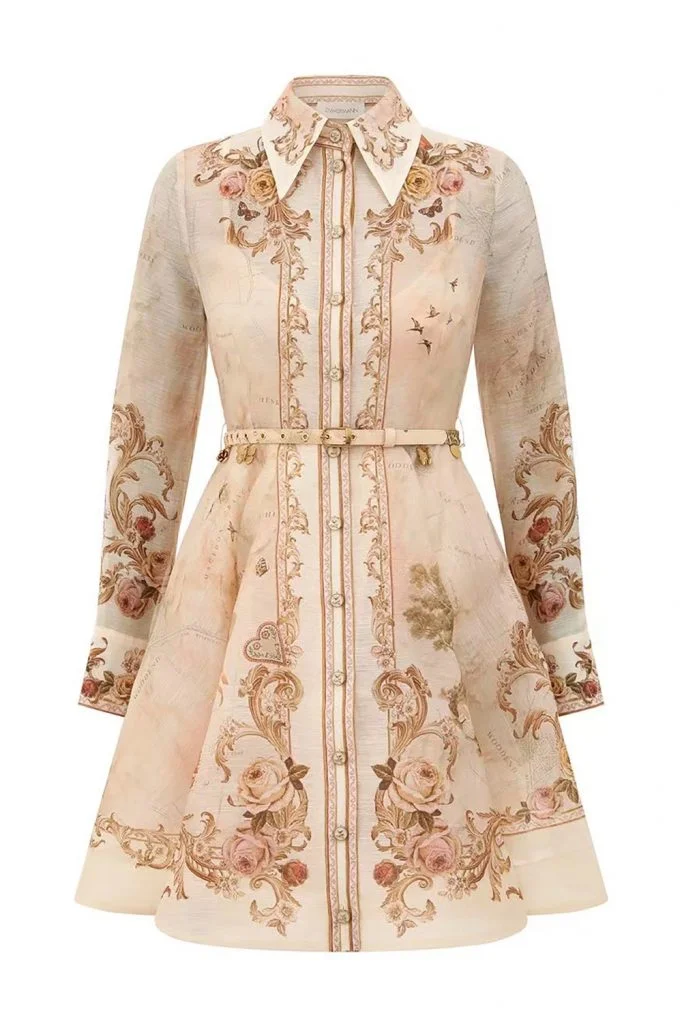 Zimmermann Memento Buttoned Mini Dress
