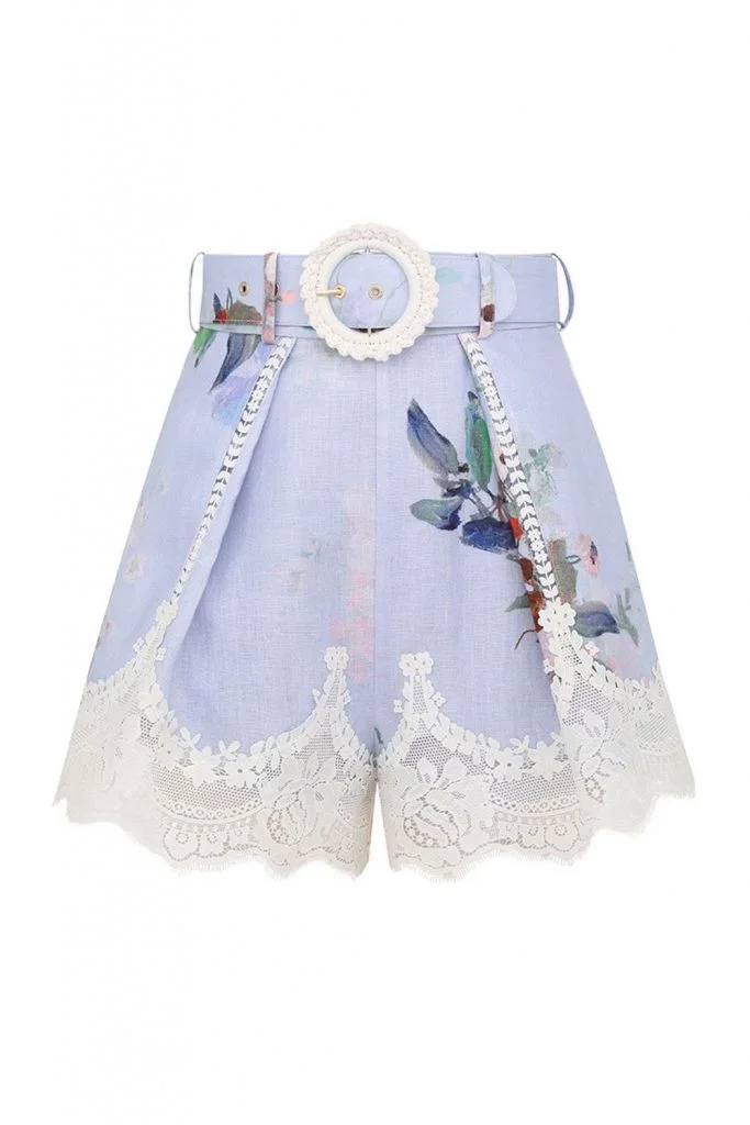 Zimmermann Everley Lace Trim Tuck Short