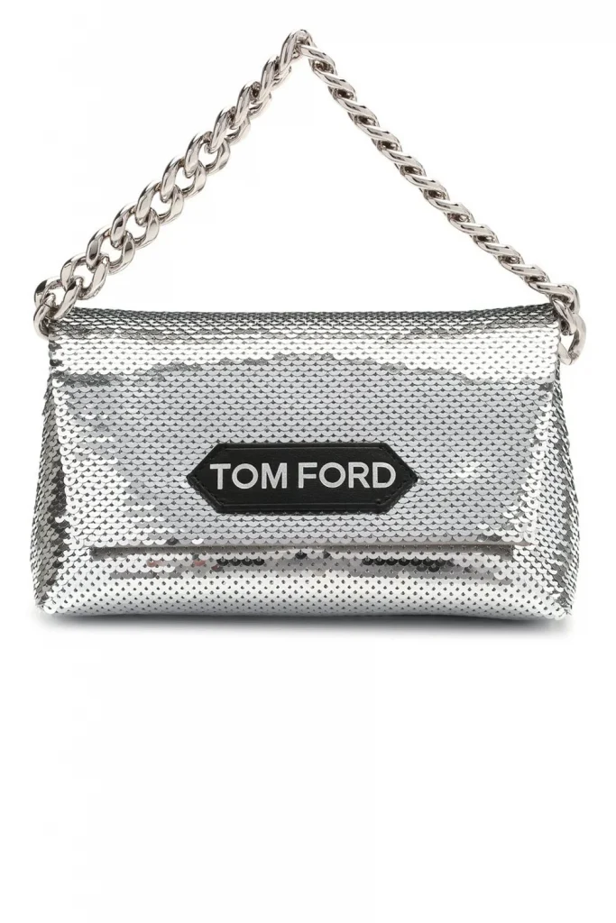 Tom Ford Label Mini Lizard-print Chain Clutch Bag