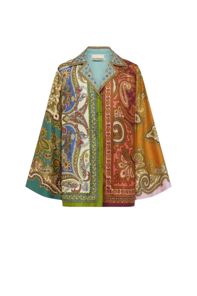 Alémais Clemenza Spliced Silk Shirt