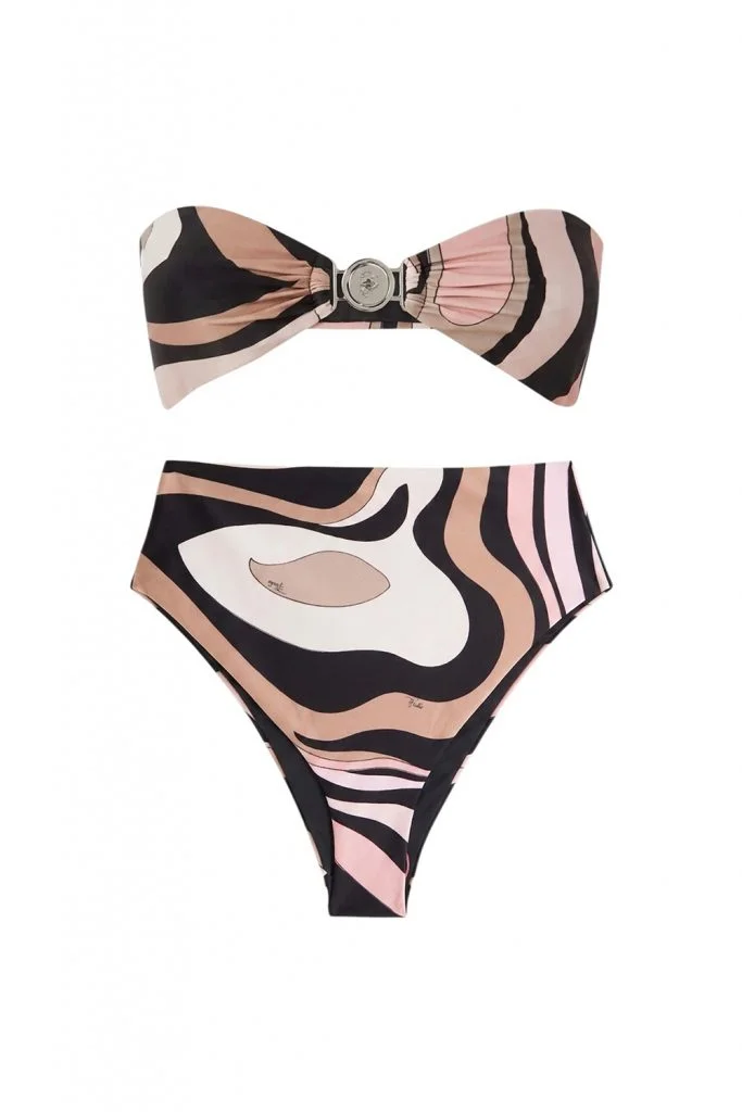Pucci Printed Strapless Swimsuit