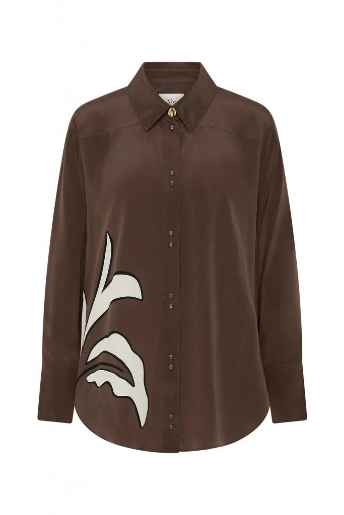 AJE Planetary Silk Oversized Shirt