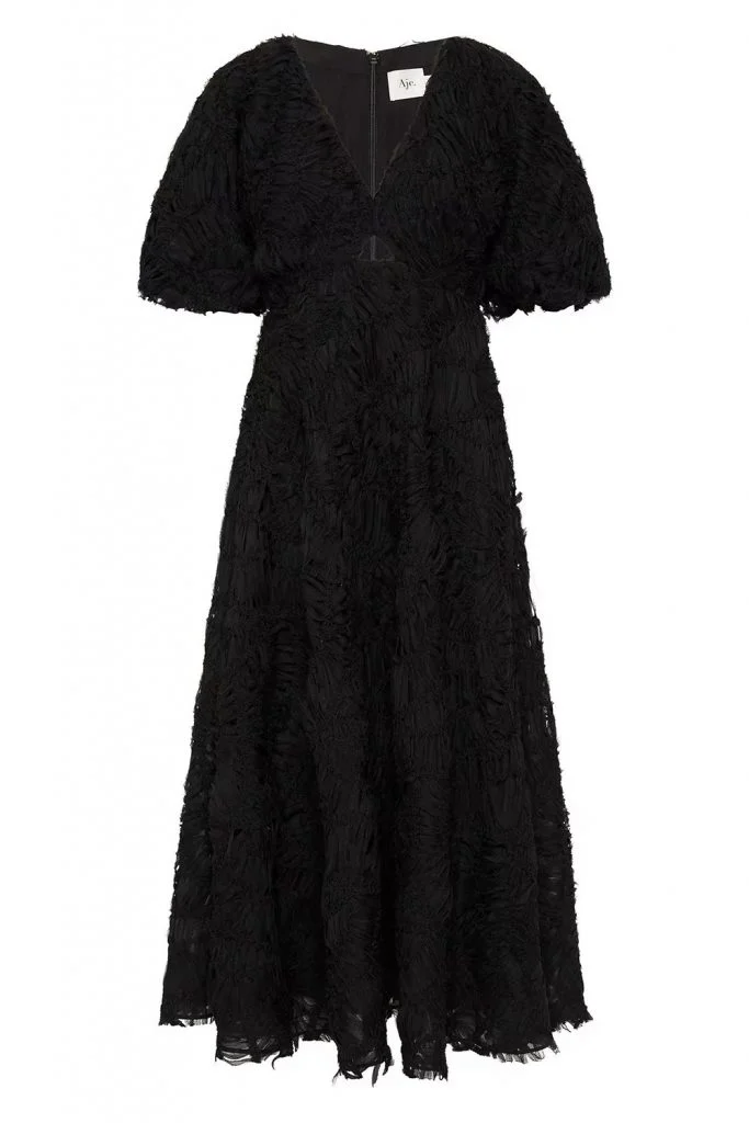 AJE Florential Textured Midi Dress