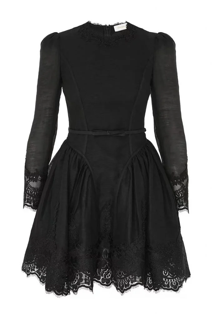 Zimmermann Hypnotic Lace Trim Mini Dress