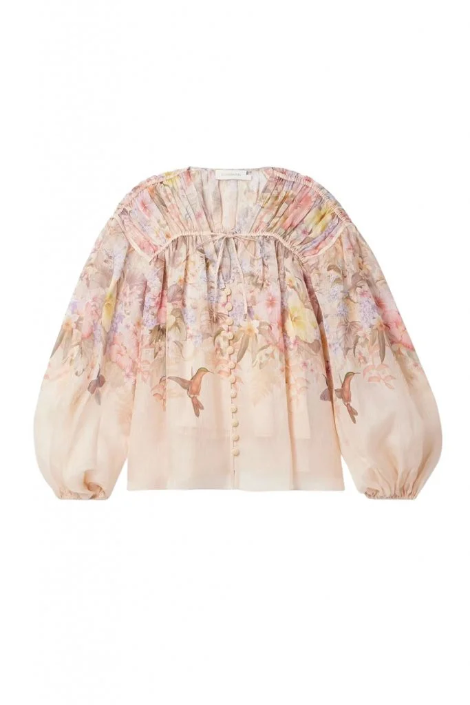 Zimmermann Drawn Floral Blouse