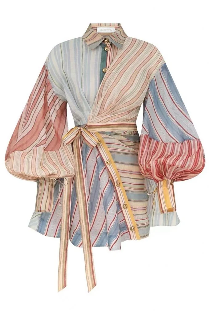 Zimmermann Rebellion Striped Mini Dress