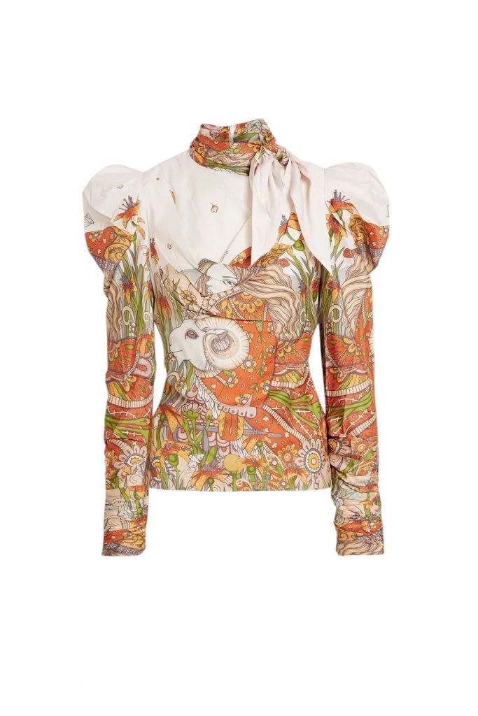 Zimmermann Kaleidoscope Tucked Blouse