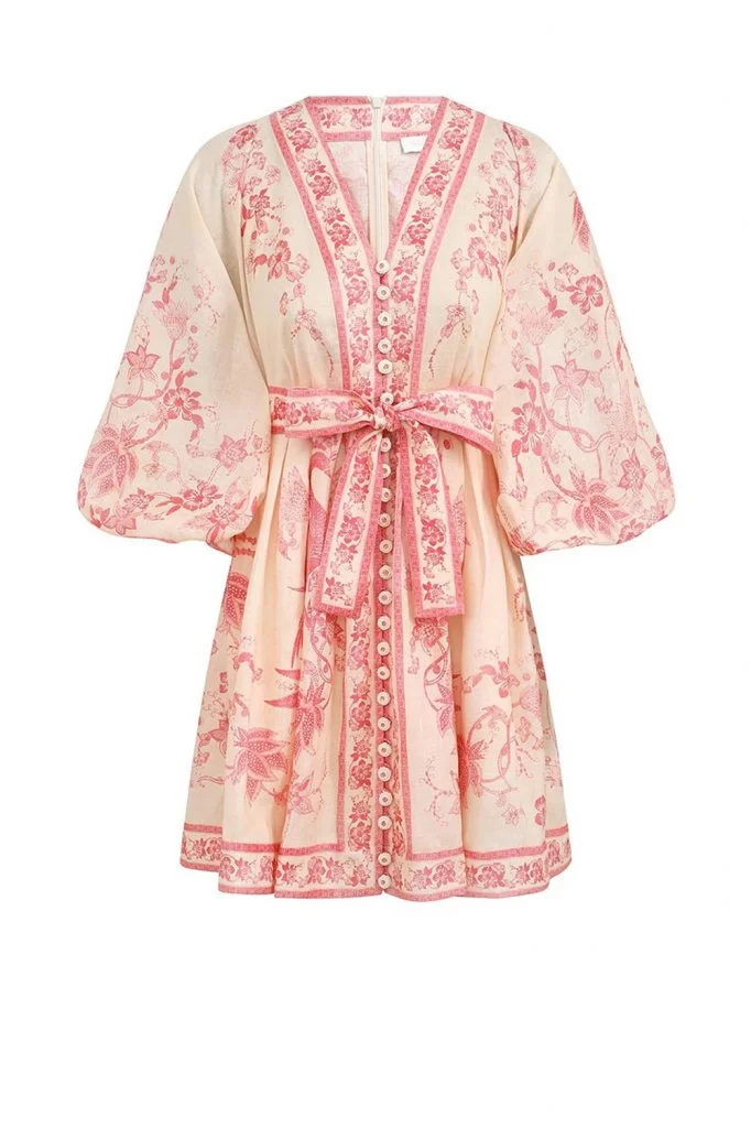Zimmermann Lucky Plunge Mini Dress