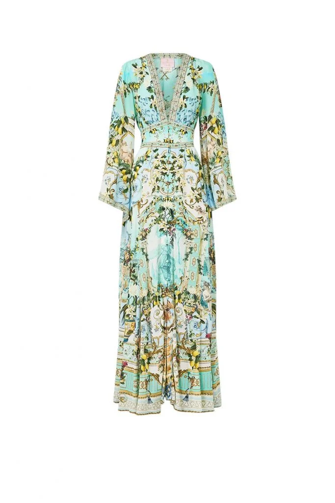 Camilla Kimono Sleeve Dress With Shirring Detail Venus On A Vespa