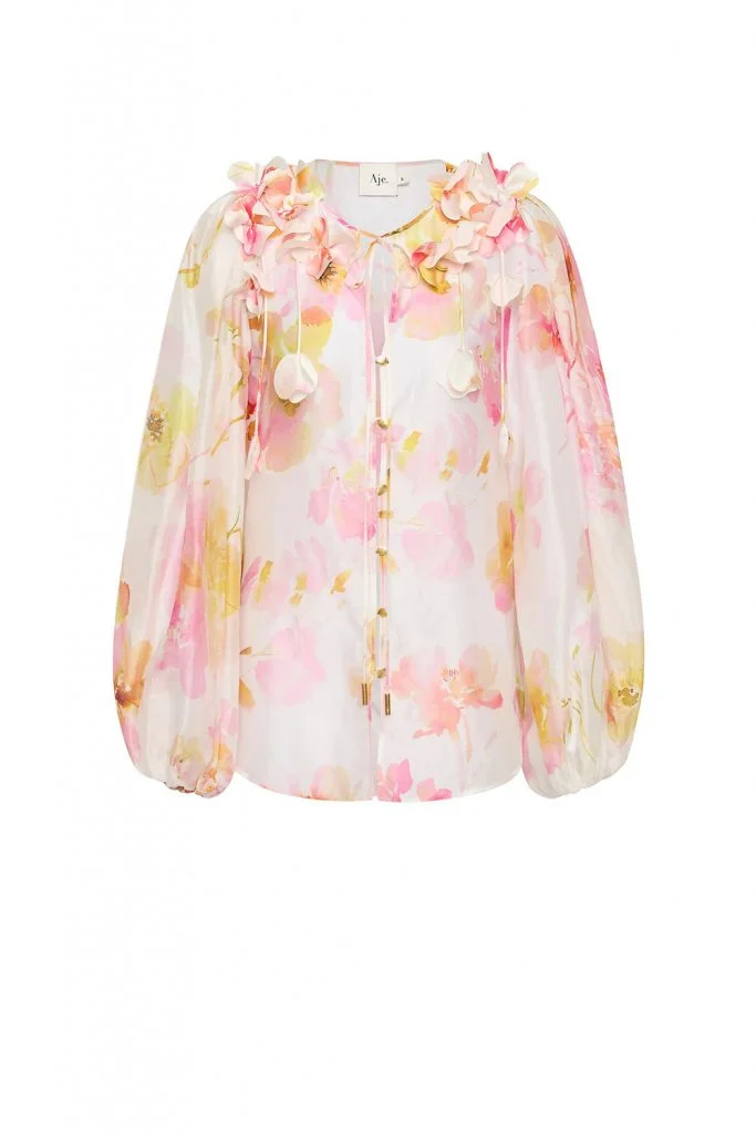 AJE Camille Flower Blouse