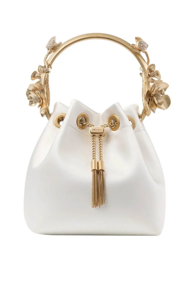 Jimmy Choo Bon Bon Satin Flower Bag