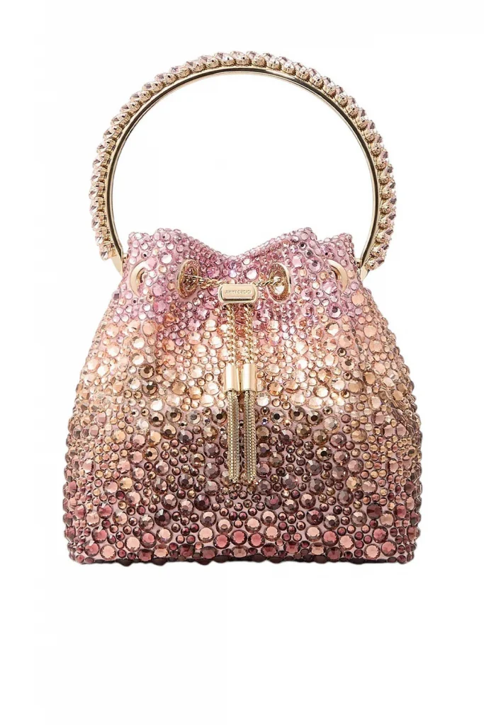 Jimmy Choo Bon Bon Satin Bag with Crystals