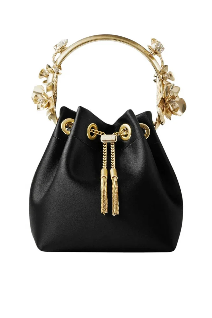 Jimmy Choo Bon Bon Satin Flower Bag