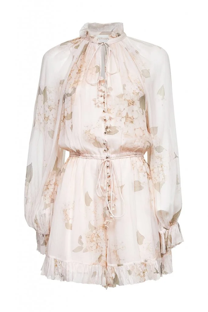 Zimmermann Crew Neck Mini Dress