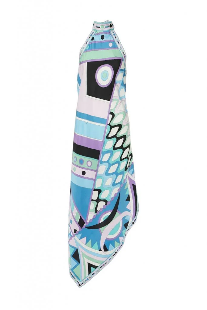 Pucci Vivara Halterneck Silk Midi Dress