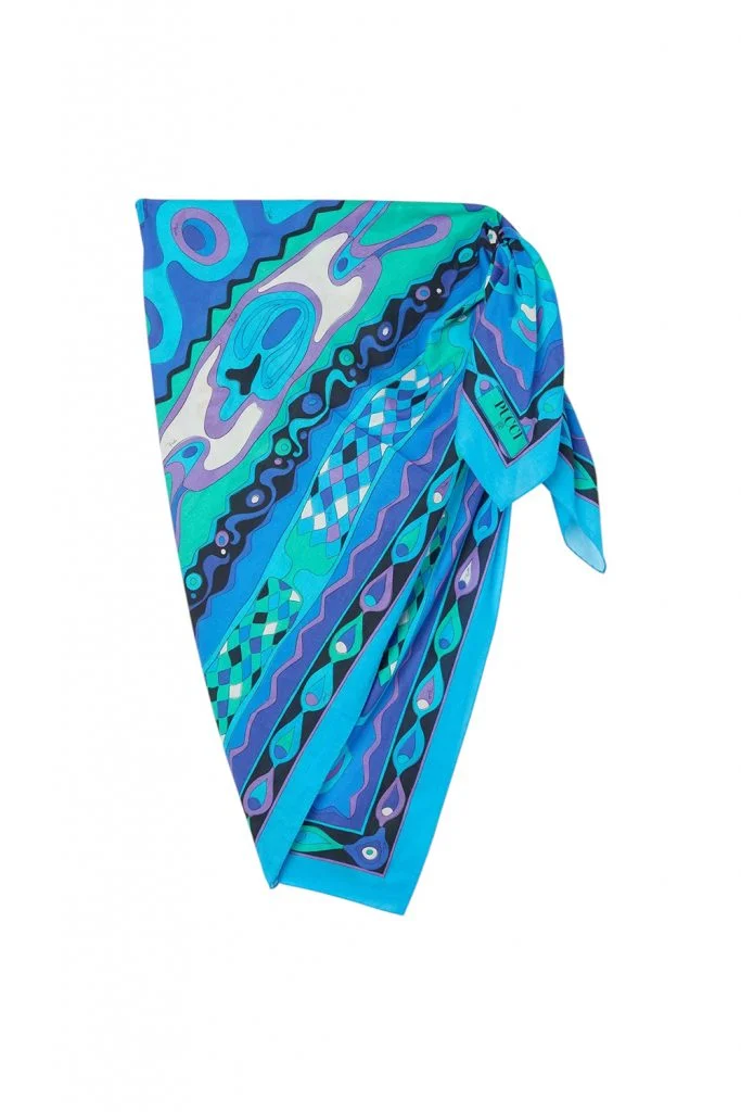 Pucci Angoli Print Cotton Sarong