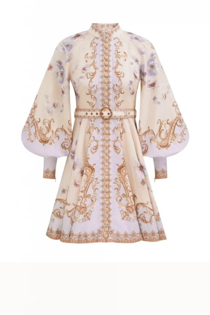 Zimmerman Hypnotic Buttoned Mini Dress