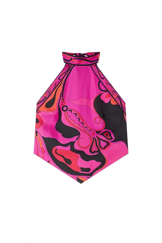 Pucci Orchidee Print Silk Top