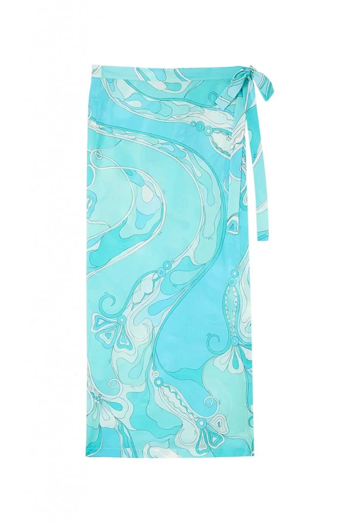 Pucci Orchidee Print Pareo Skirt