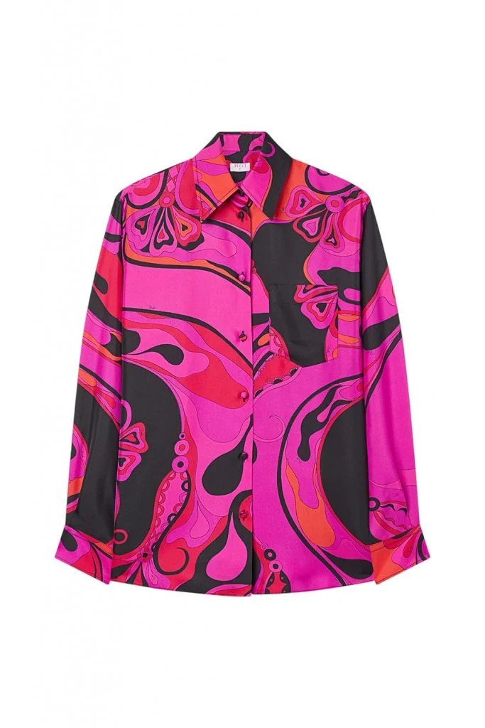 Pucci Orchidee Print Silk Shirt