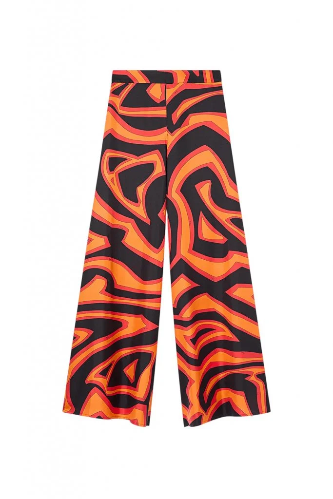 Pucci Labirinto Print Silk Palazzo Pants