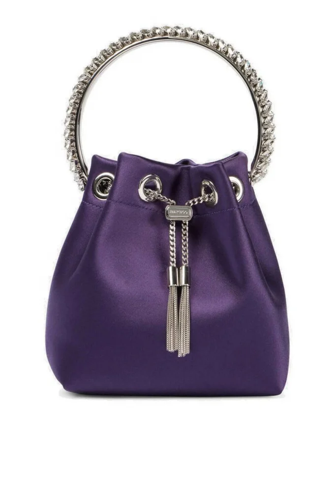 Jimmy Choo Bon Bon Small Satin Bucket Bag