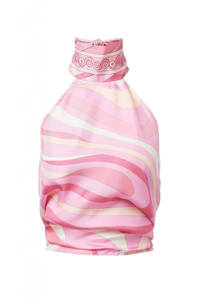 Pucci Marmo Halterneck Silk Top