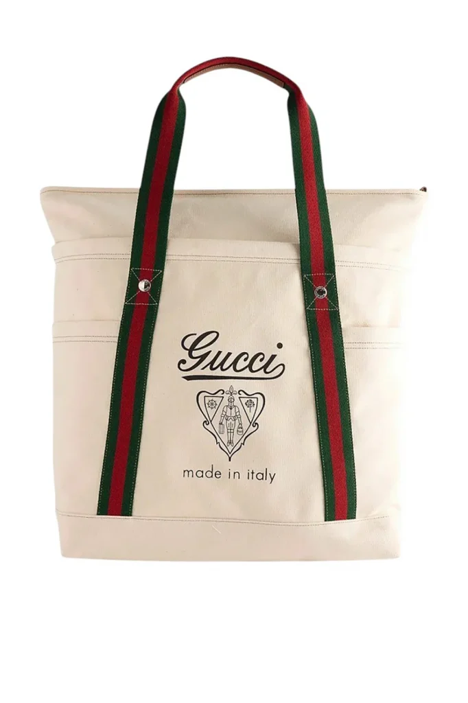 Gucci Printed Canvas Large Tote Bag