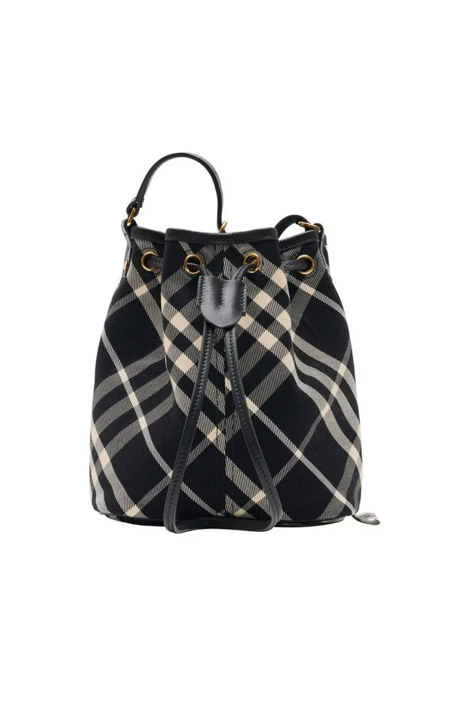 Burberry Mini Check Bucket Bag