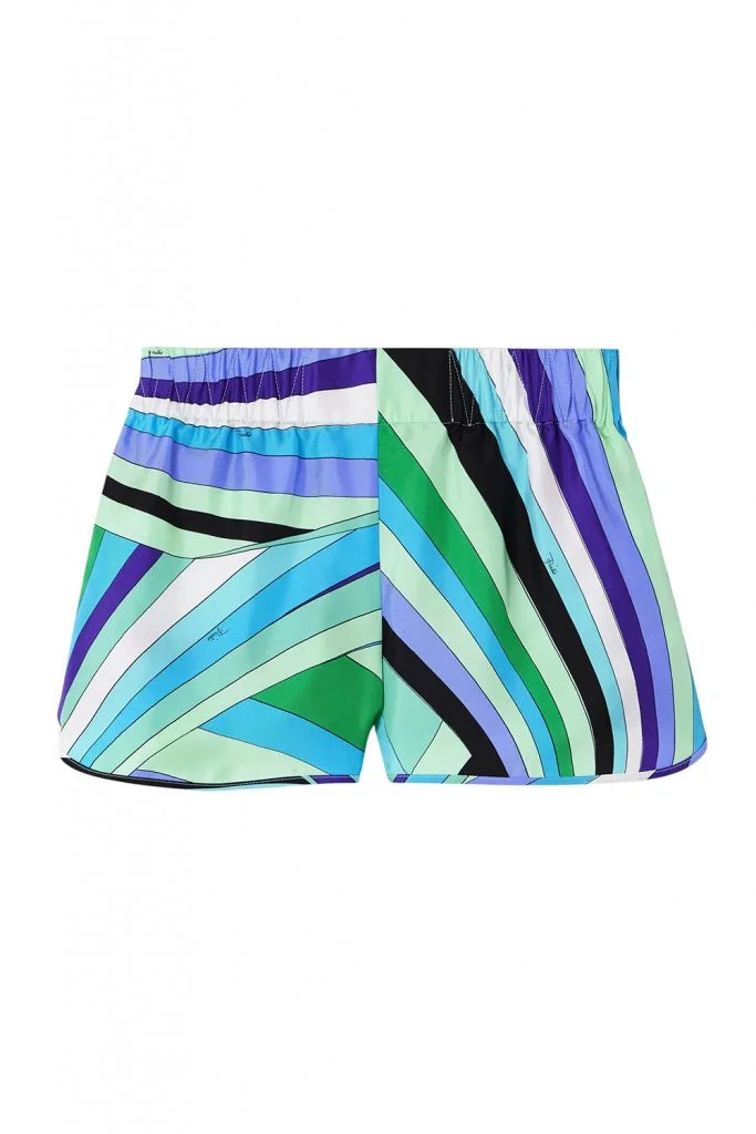 Pucci Printed Silk Twill Shorts