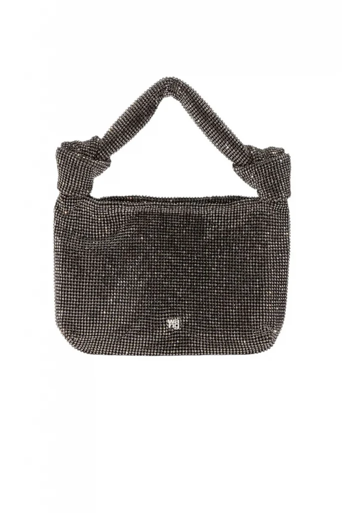 Alexander Wang Wangloc Rhinestone Mesh Knot Pouch