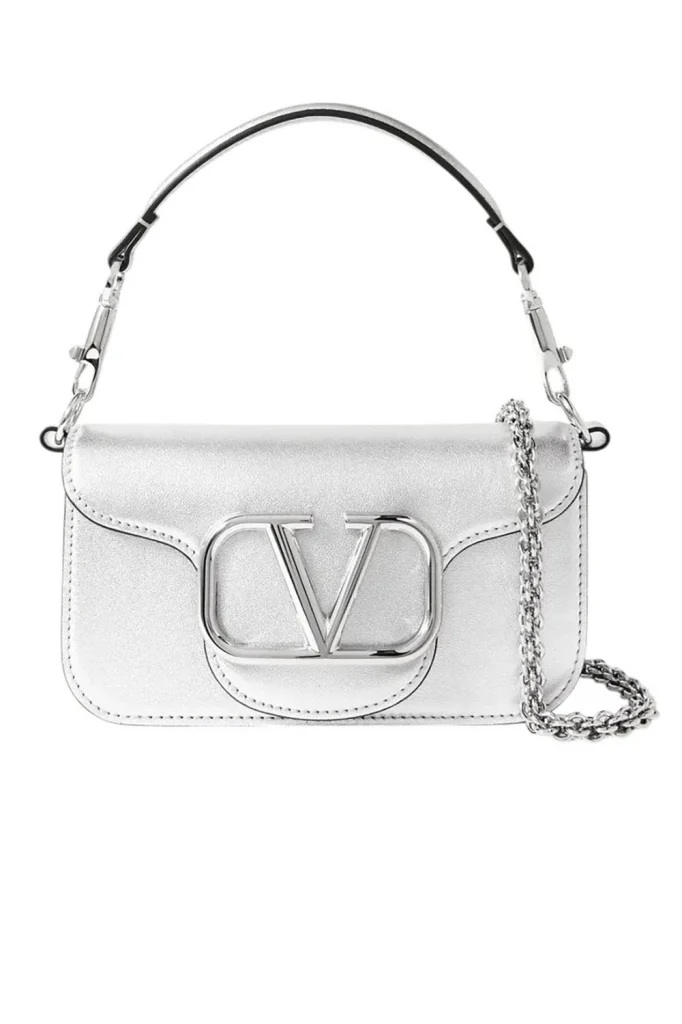 Valentino Garavani Loco Small Metallic Leather Shoulder Bag