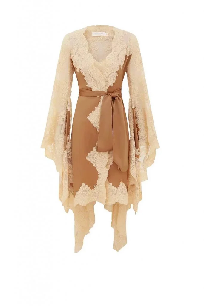 Zimmermann Hypnotic Satin Wrap Dress