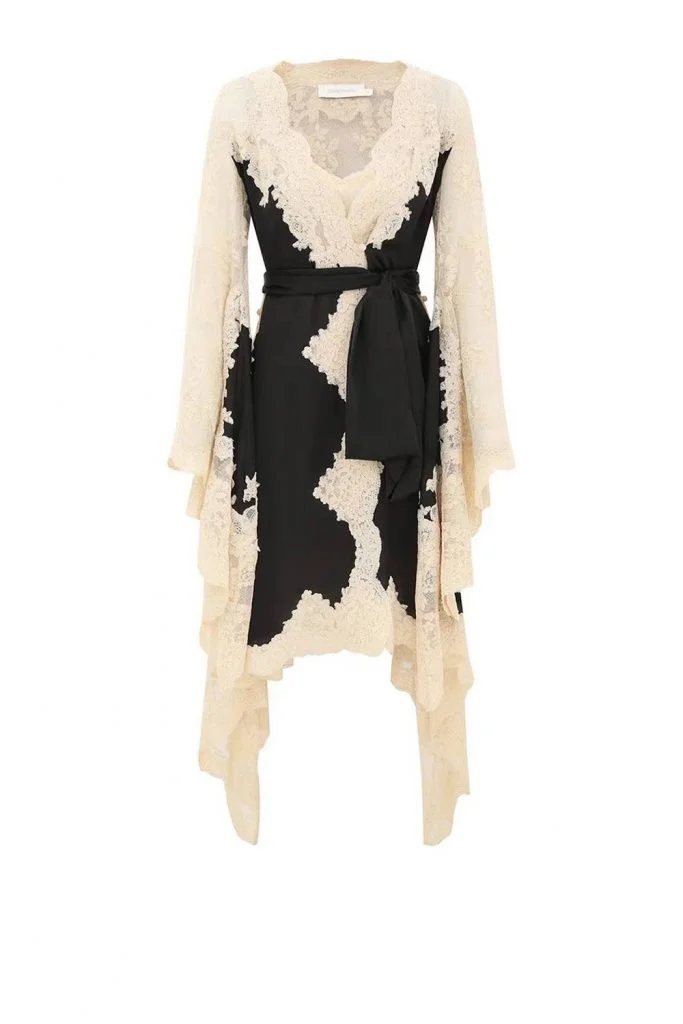 Zimmermann Hypnotic Satin Wrap Dress
