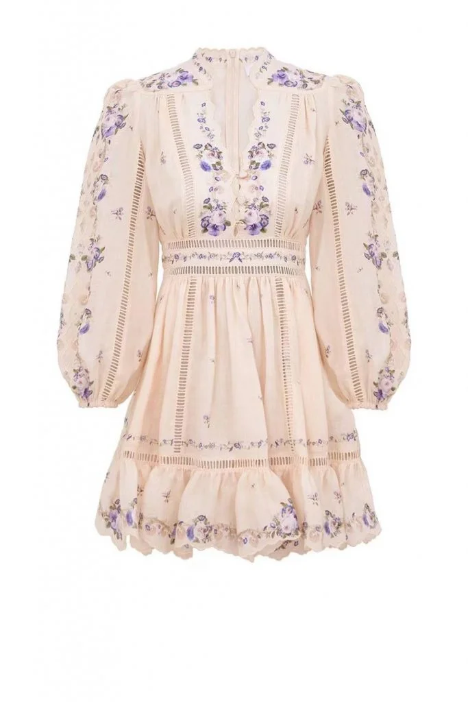 Zimmermann Patience Plunge Mini Dress
