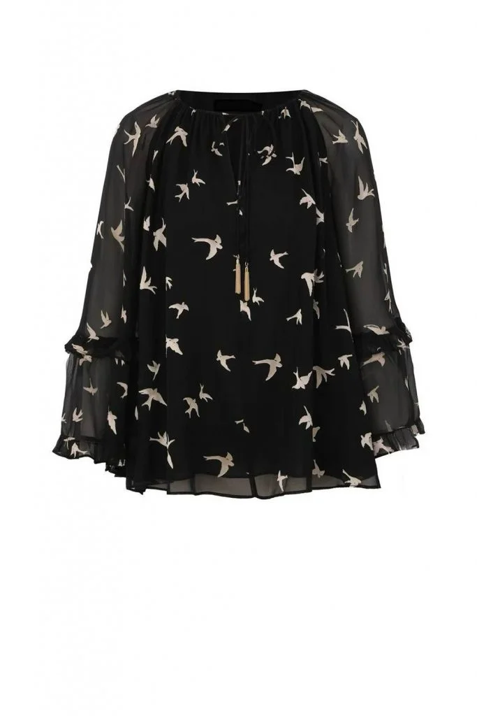 Zimmermann Blusa Effetto Devore In Nero