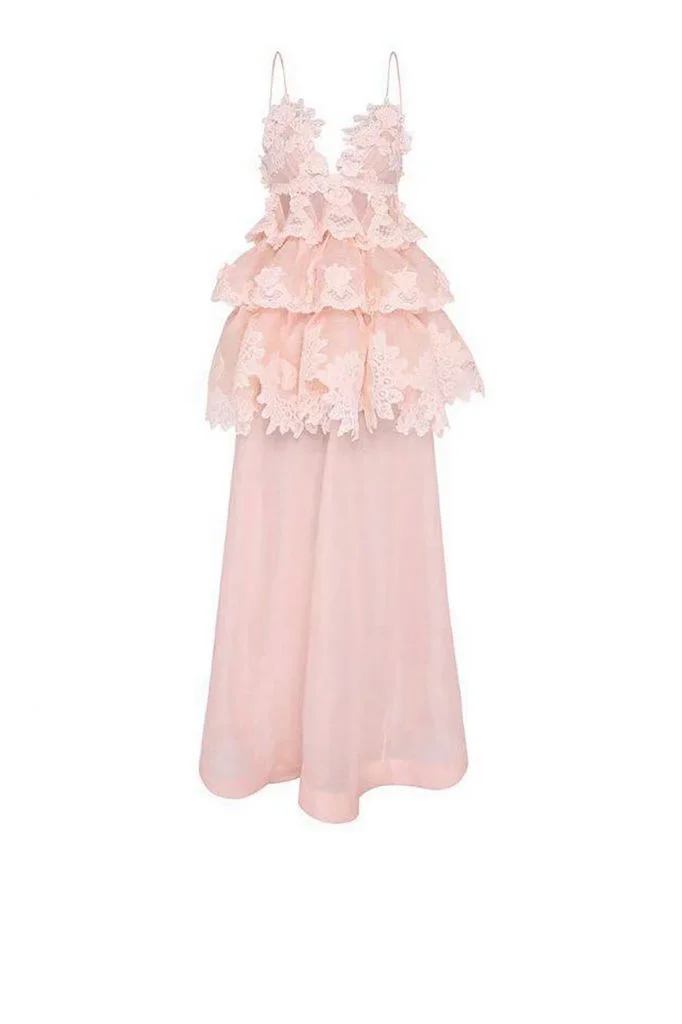 Zimmermann Tiered Lace Maxi Dress