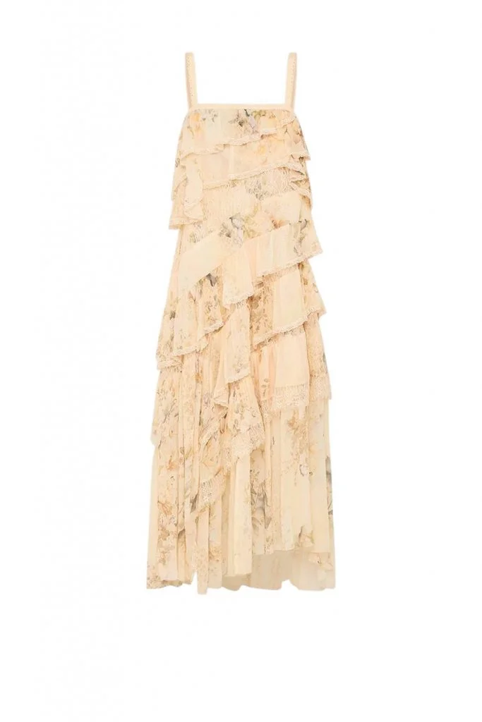 Camilla Adorned in Antiquity Asymmetric Spliced Lace Dress