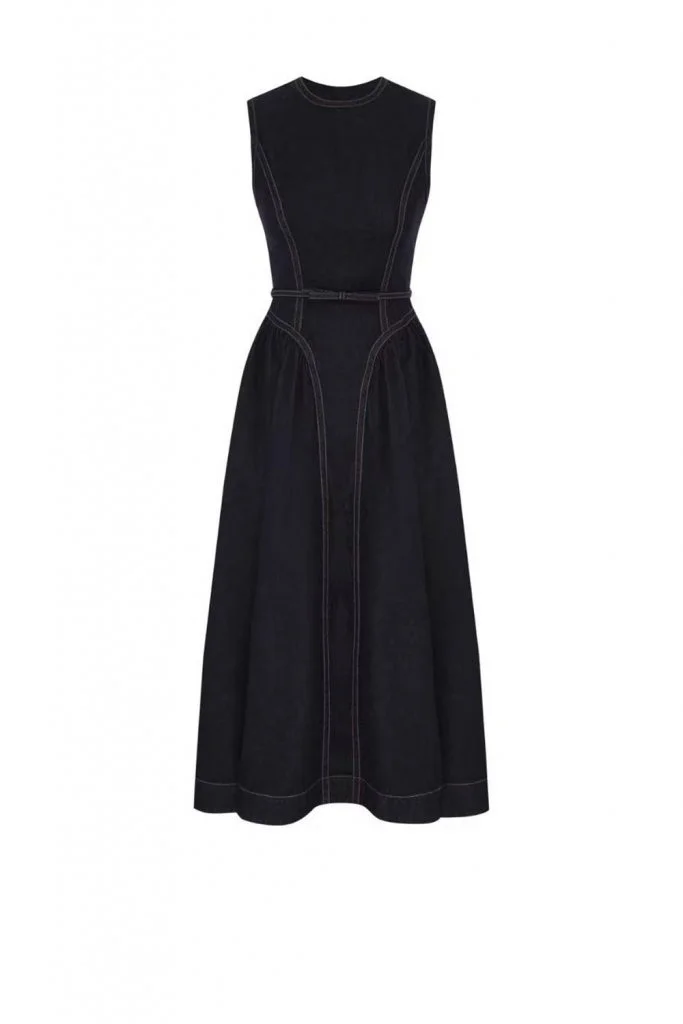 Zimmermann Denim Panelled Midi Dress