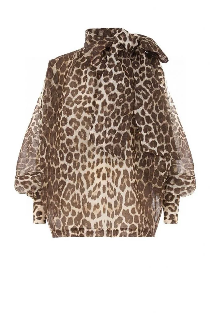 Zimmermann Leopard Billow Blouse