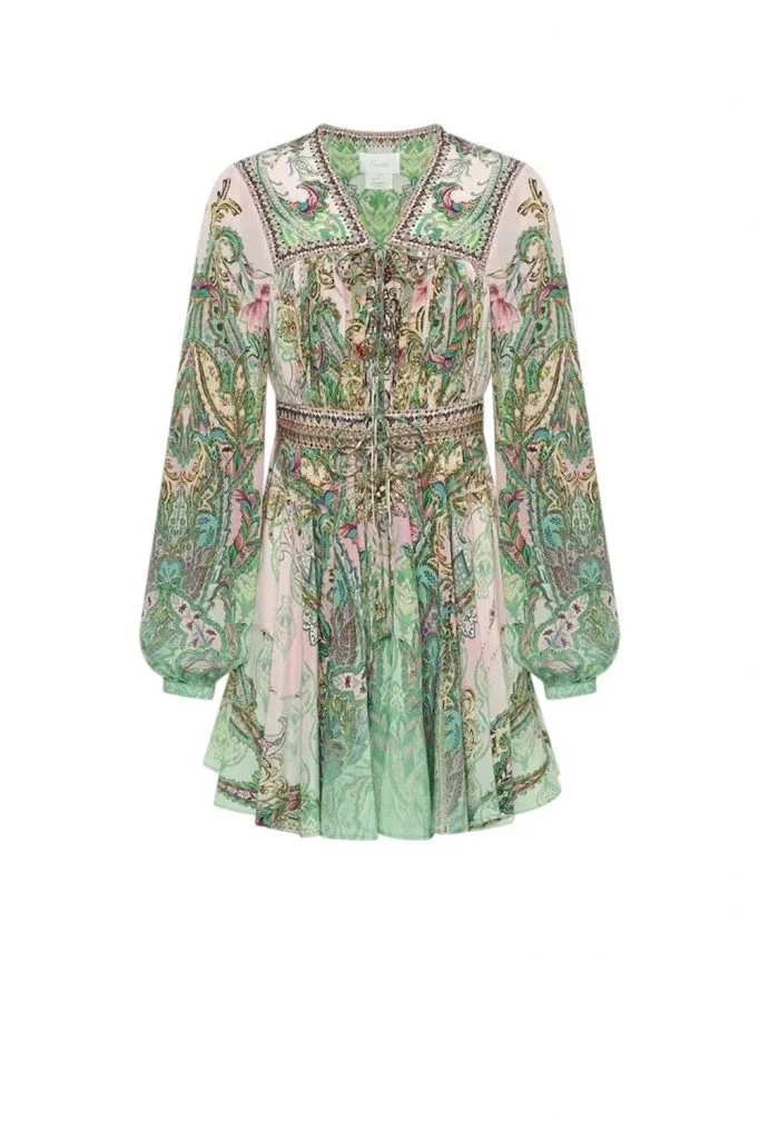 Camilla Short Peasant Dress Lost City