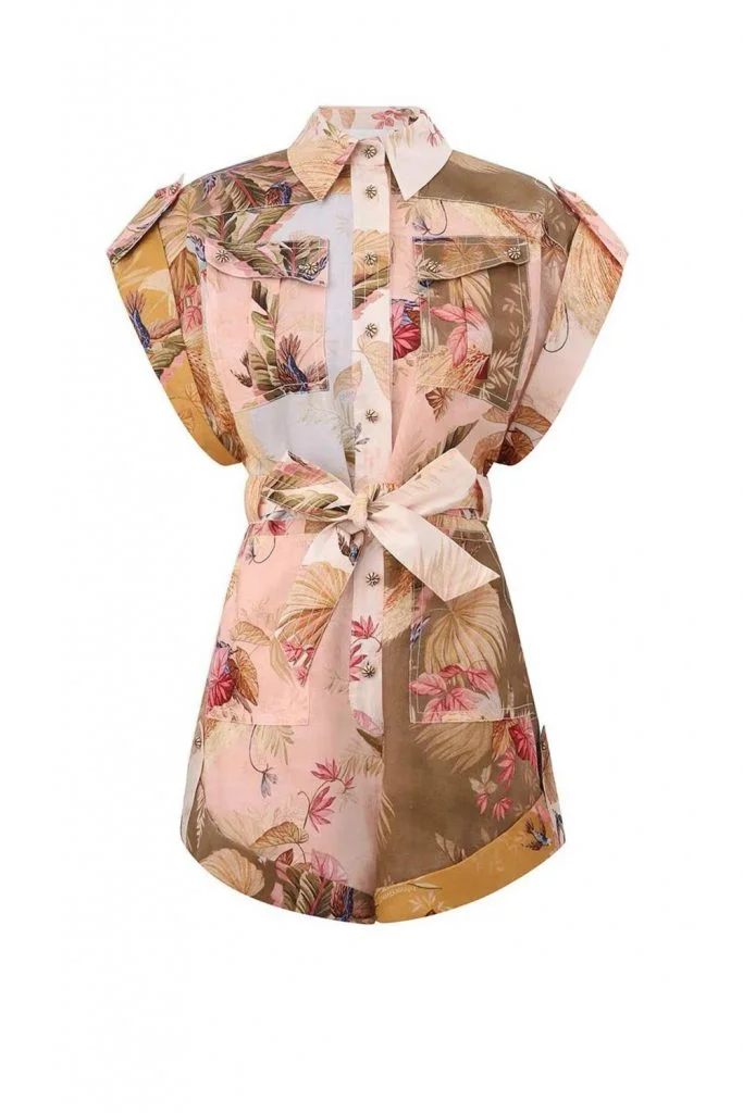 Zimmermann Ascension Cuffed Playsuit