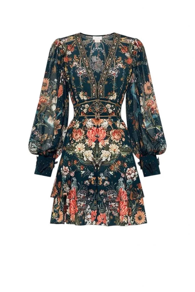 Camilla Button Front Frill Dress She Who Wears The Crown
