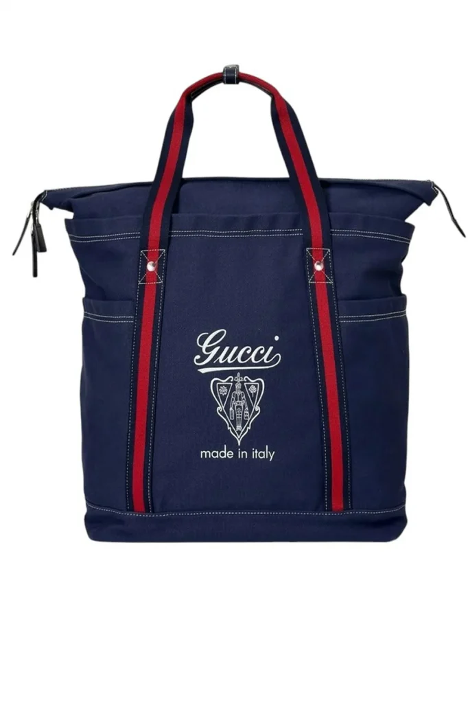 Gucci Printed Canvas Large Tote Bag