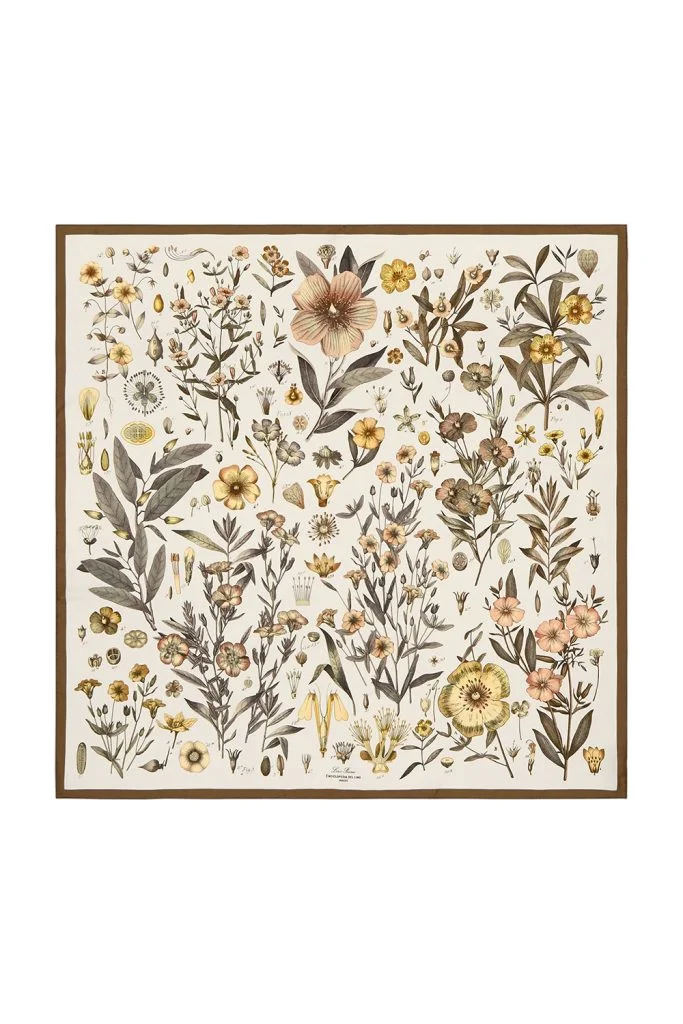 Loro Piana Enciclopedia Del Lino Foulard Scarf 90x90